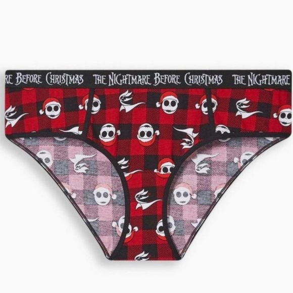 ❤️NWT VINTAGE TORRID NIGHTMARE BEFORE CHRISTMAS HOLIDAY PANTY SANTA HIPSTER - Picture 1 of 9
